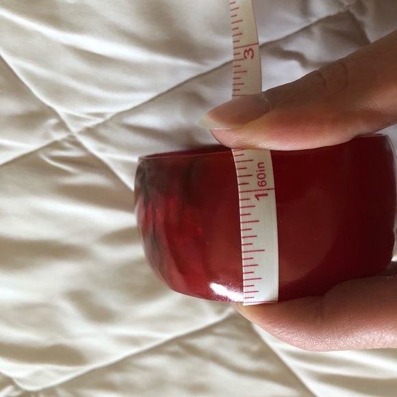 red bone horn chunky bangle bracelet boho - Picture 6 of 6